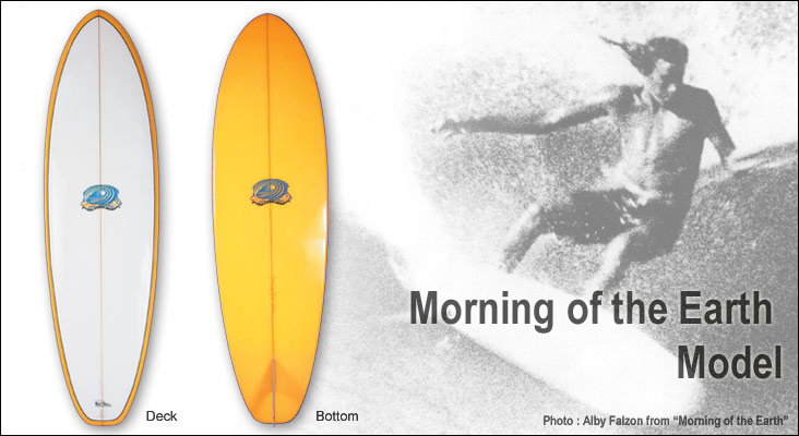 Michael Peterson surfboards Morning of the Earth Model